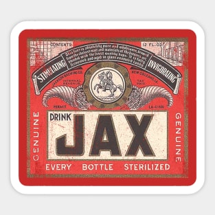 Jax Beer - Vintage Style Sticker